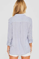 Laura Blue Striped Long Sleeve Shirt back