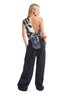Agua Bendita Lila Varsity Pants back