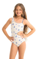 Agua Bendita Savanna Varsity Girls One Piece reversible
