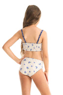 Agua Bendita Sky Varsity Girls Bikini Set back reversible