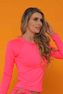 Garotas Fuchsia Rashguard side