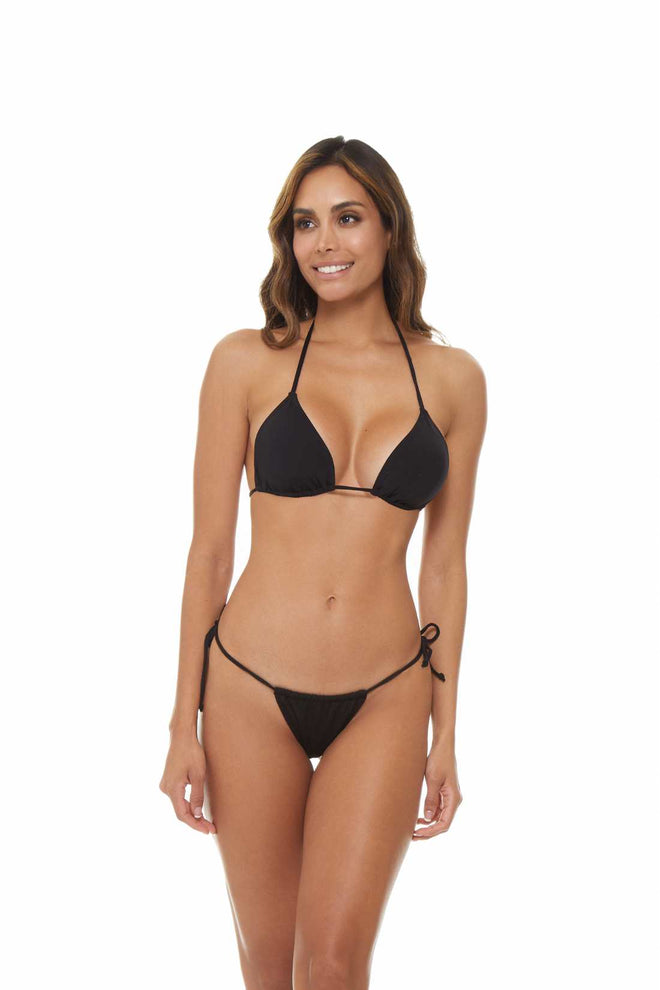 Chamela Black Essentials Tanning Bikini Set
