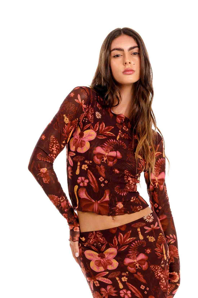 Agua Bendita Liana Ambar Crop Top front