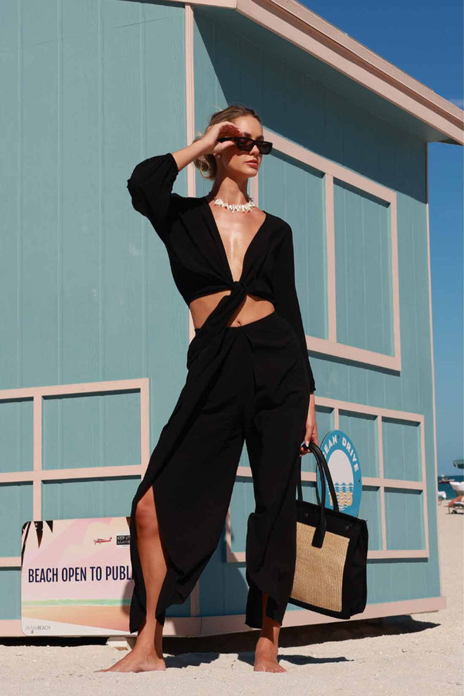 Fiory Black Pants Set