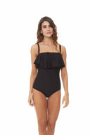 Chamela Essentials Black Strapless One Piece