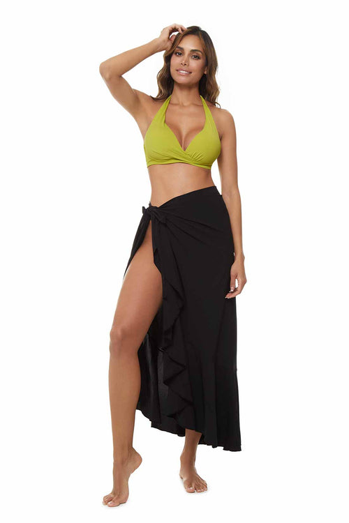 Chamela Bari Black Coverup Skirt