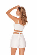 Fiory Hawaii Ivory Shorts Set back