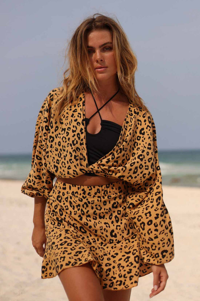 Fiory Luanda Animal Print Skirt Set