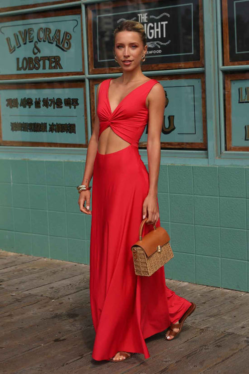 Red Samba Maxi Dress