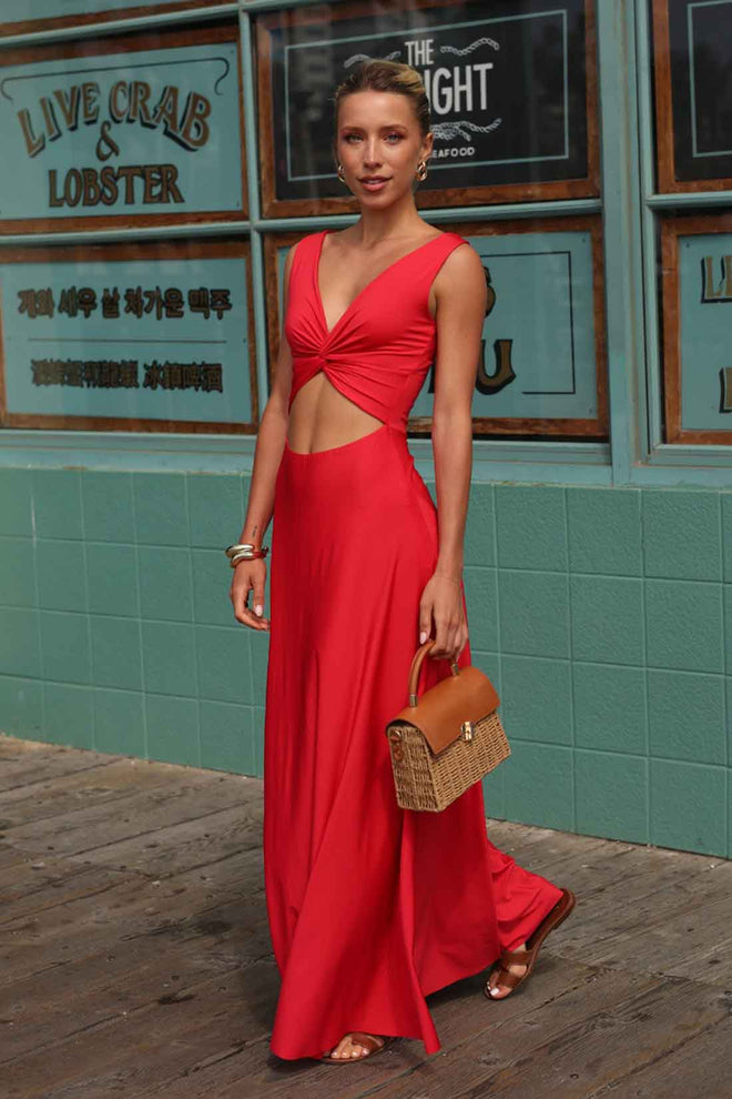 Red Samba Maxi Dress