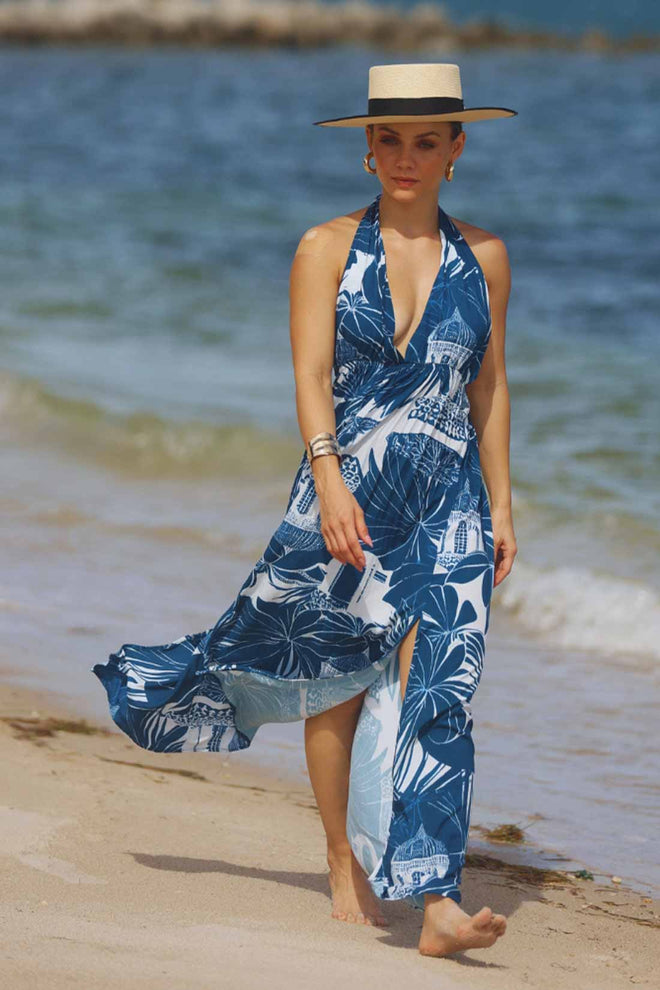 Fiory Chefchaouen Printed Maxi Dress