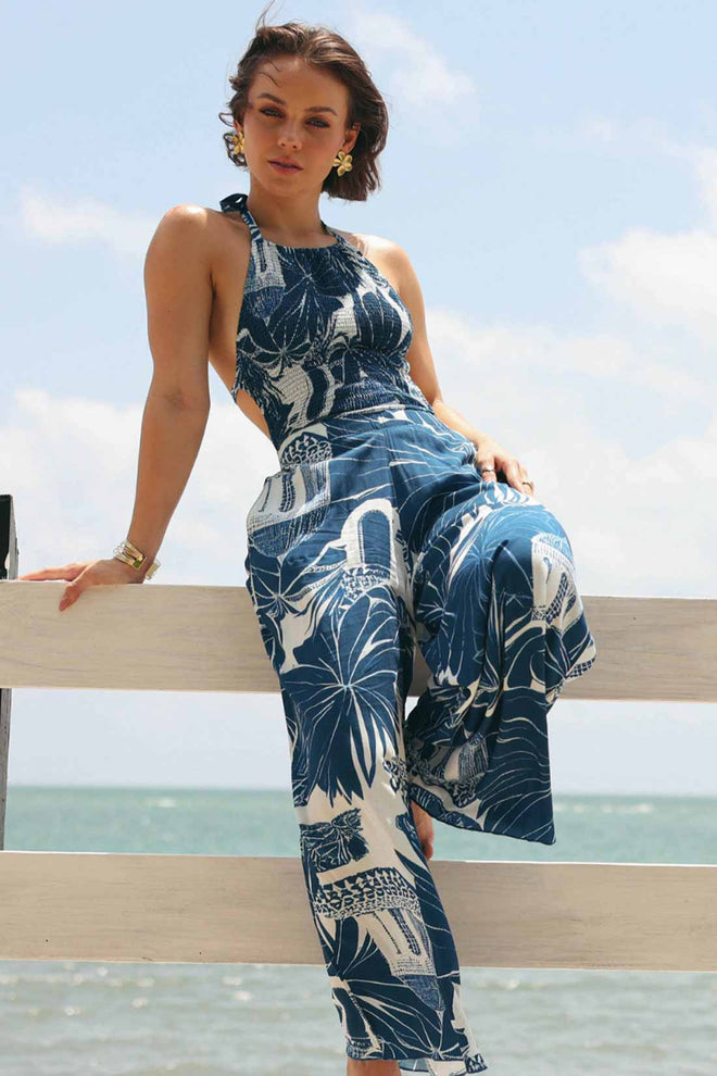 Fiory Chefchaouen Printed Jumpsuit