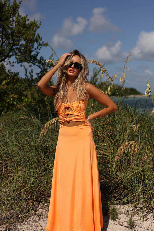 Fiory Tailandia Orange Maxi Dress