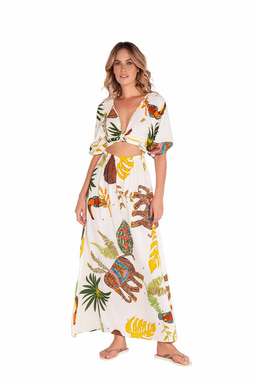 Fiory Tailandia Printed Maxi Dress front