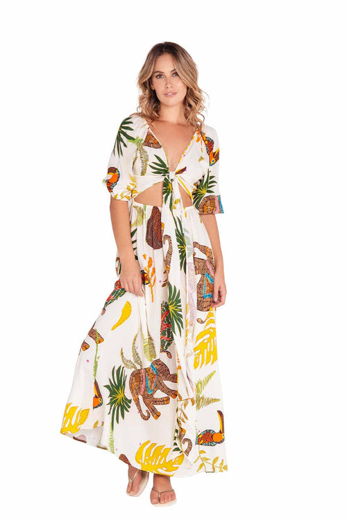 Fiory Tailandia Printed Maxi Dress