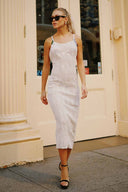 Fiory Rabat Beige Kais Midi Dress