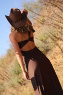 Willow Coffee Maxi Dress back