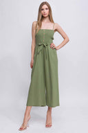 Taylor Light Olive Linen Jumpsuit