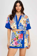 Blue Patch Skort Set