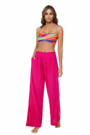 Chamela Capri Fuchsia Coverup Pants