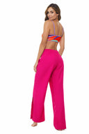 Chamela Capri Fuchsia Coverup Pants back