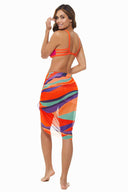 Chamela Capri Printed Coverup Skirt back