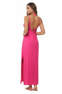 Chamela Capri Fuchsia Maxi Dress back