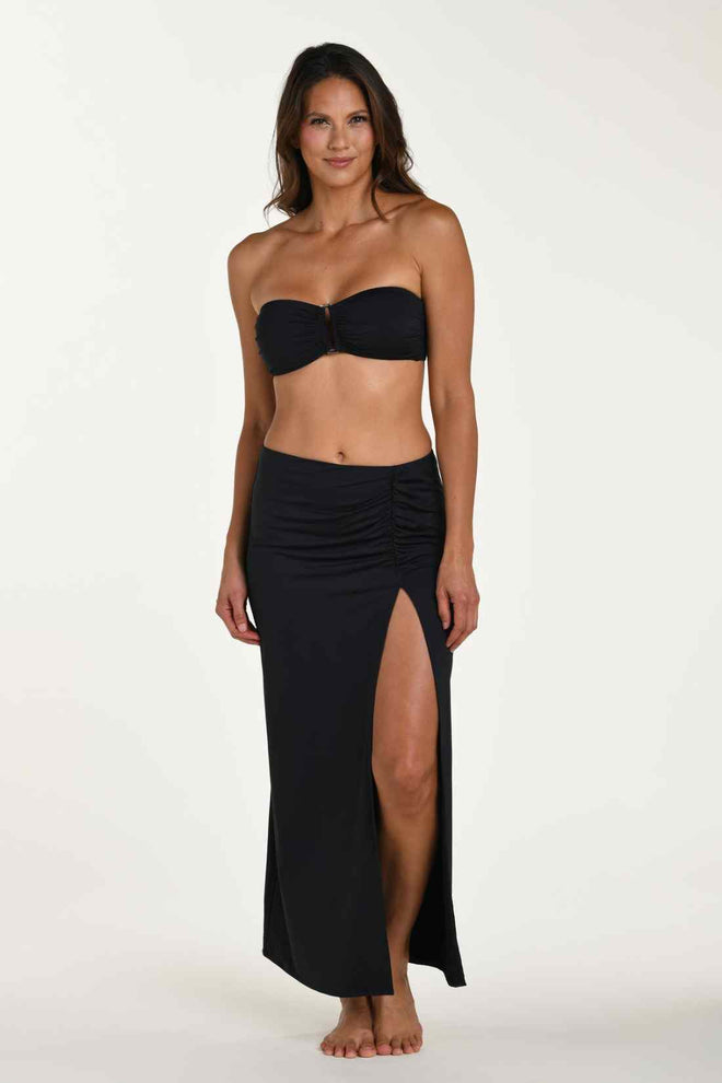 La Blanca Island Goddess Black Skirt front