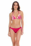 Chamela Rising Printed Triangle Bikini Set reversible