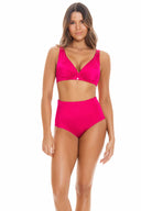 Chamela Rising High Waist Bikini Set reversible