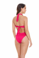 Chamela Rising Fuchsia Trikini back