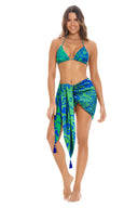 Chamela Azure Printed Sarong
