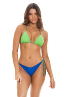 Chamela Azure Triangle Bikini Set reversible