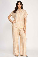 Natural Printed Pants Set