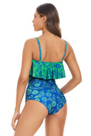 Chamela Azure Ruffle One Piece back