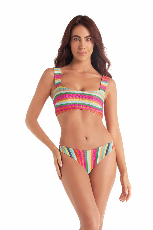 Chamela Manglar Stripes Halter Bikini Set front