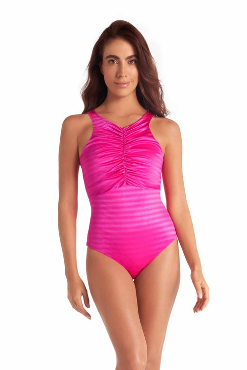 Chamela Manglar Magenta One Piece front