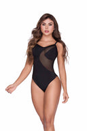Chamela Palmia Black Mesh One Piece