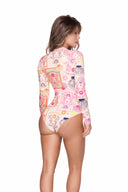 Chamela Sirenia Long Sleeve One Piece back