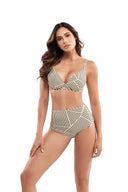 Chamela Mocca High Waist Bikini Set