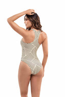Chamela Mocca Sporty One Piece back