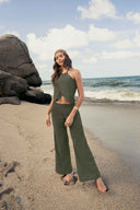 Chamela Isla Palma Green Pants Set