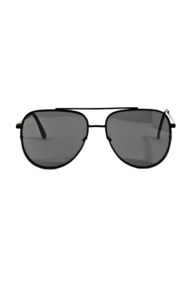 Cassie Black Aviator Sunglasses