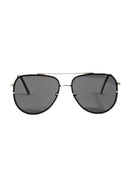 Cassie Black Gold Aviator Sunglasses