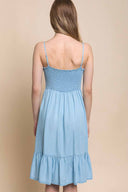 Vianca Light Denim Mini Dress back