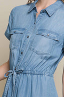 Laura Denim Shirt Mini Dress detail