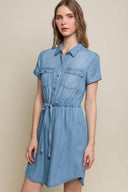 Laura Denim Shirt Mini Dress side