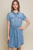 Laura Denim Shirt Mini Dress