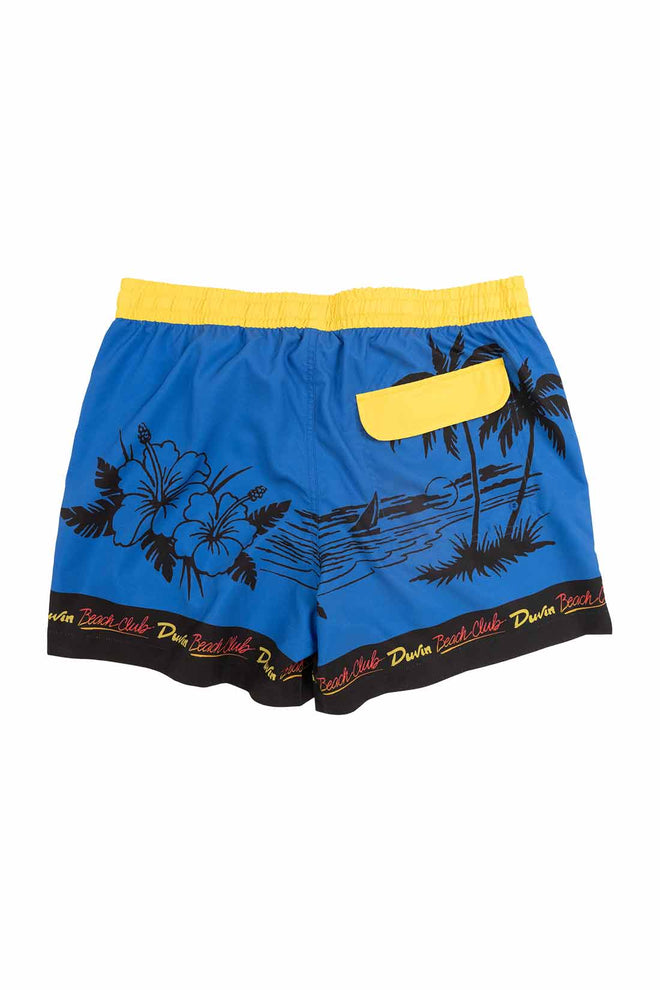 Duvin Blue Oasis Swimtrunk back