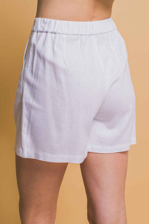 White Vest Shorts Set back